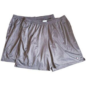 Champion Men's Gray Mesh Gym Athletic Shorts Set of 2 Size 2XL 2 Pack